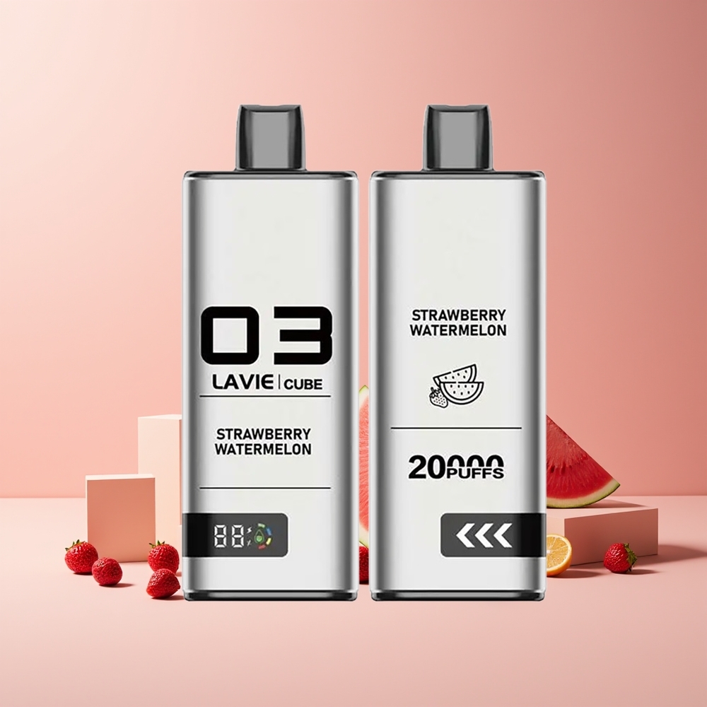 Lavie Cube 20000 Puffs France Grossiste - Fraise Pastèque (28ML, 600mAh, Type C)