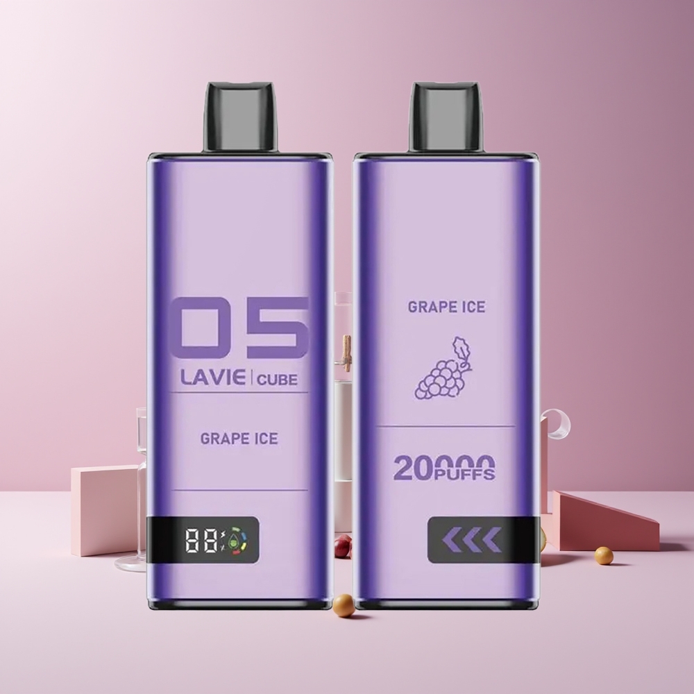 Lavie Cube 20000 Puffs France Grossiste - Glace Raisin, Nicotine 2%/5%, 28ML, Type C