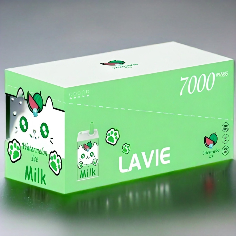 Lavie Milk 7000 Puffs France Grosiste Avec 16ml et Glace Pastèque