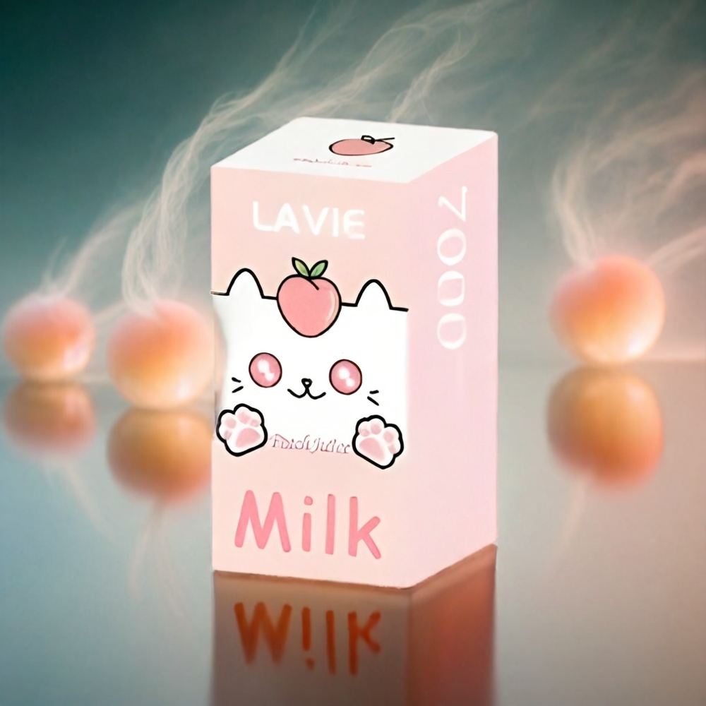 Lavie Milk 7000 Puffs France Grosiste - Jus de Pêche