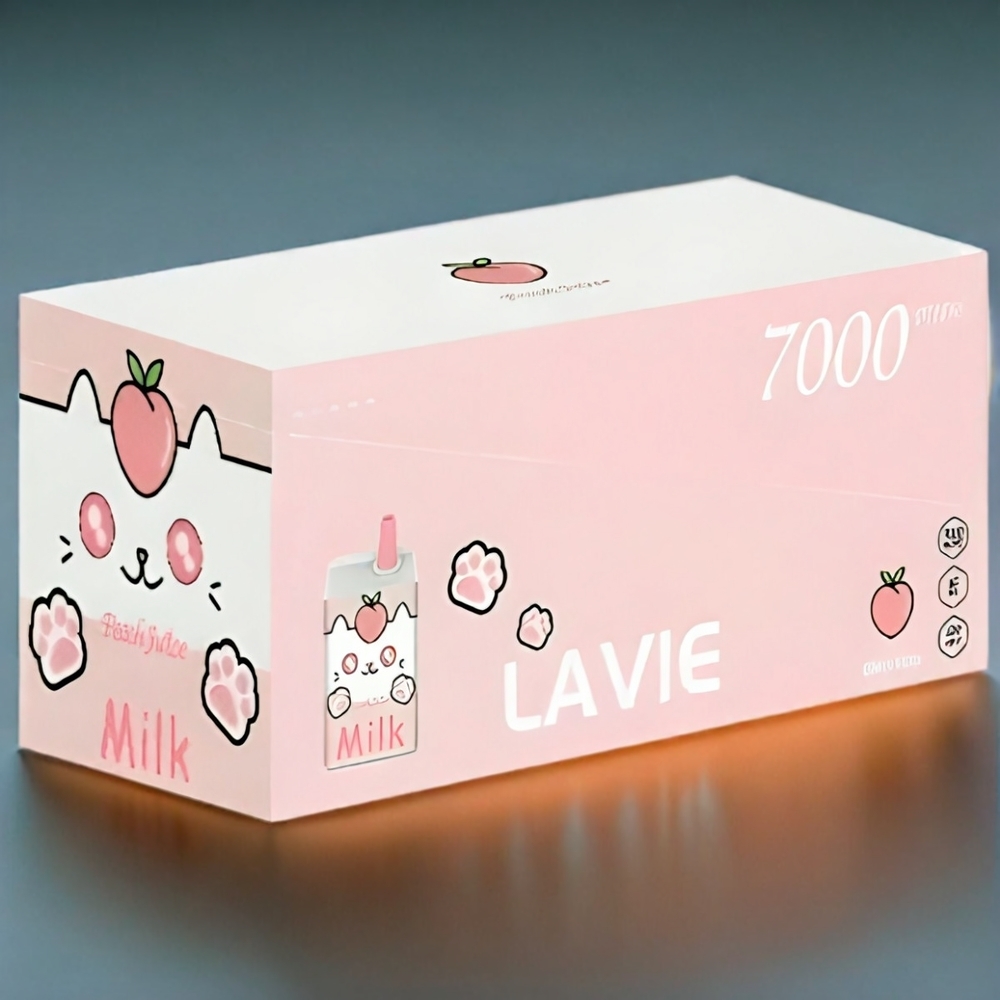 Lavie Milk 7000 Puffs France Grosiste - Jus de Pêche