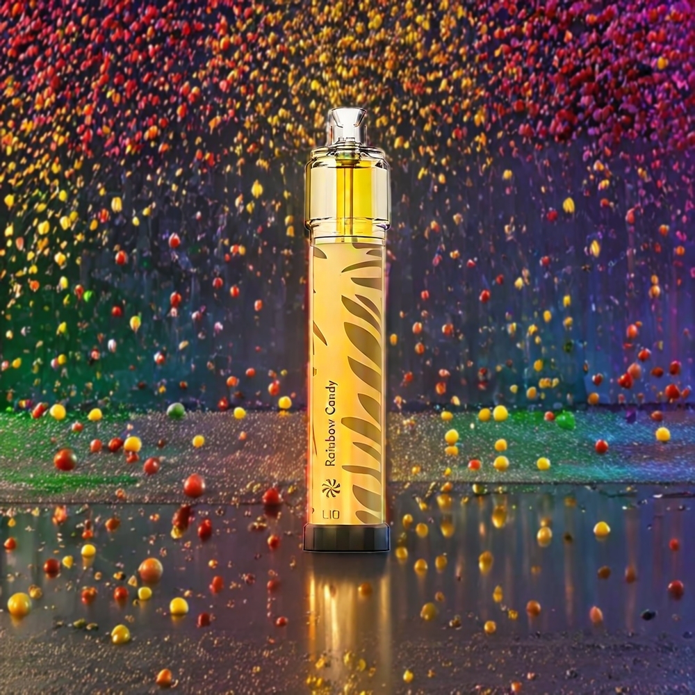 LIO Bee Lit 2500 Puffs France grossiste - E-cigarette Jetable en Acier Inoxydable avec 6.0ml de E-liquide - Bonbon Arc-en-Ciel