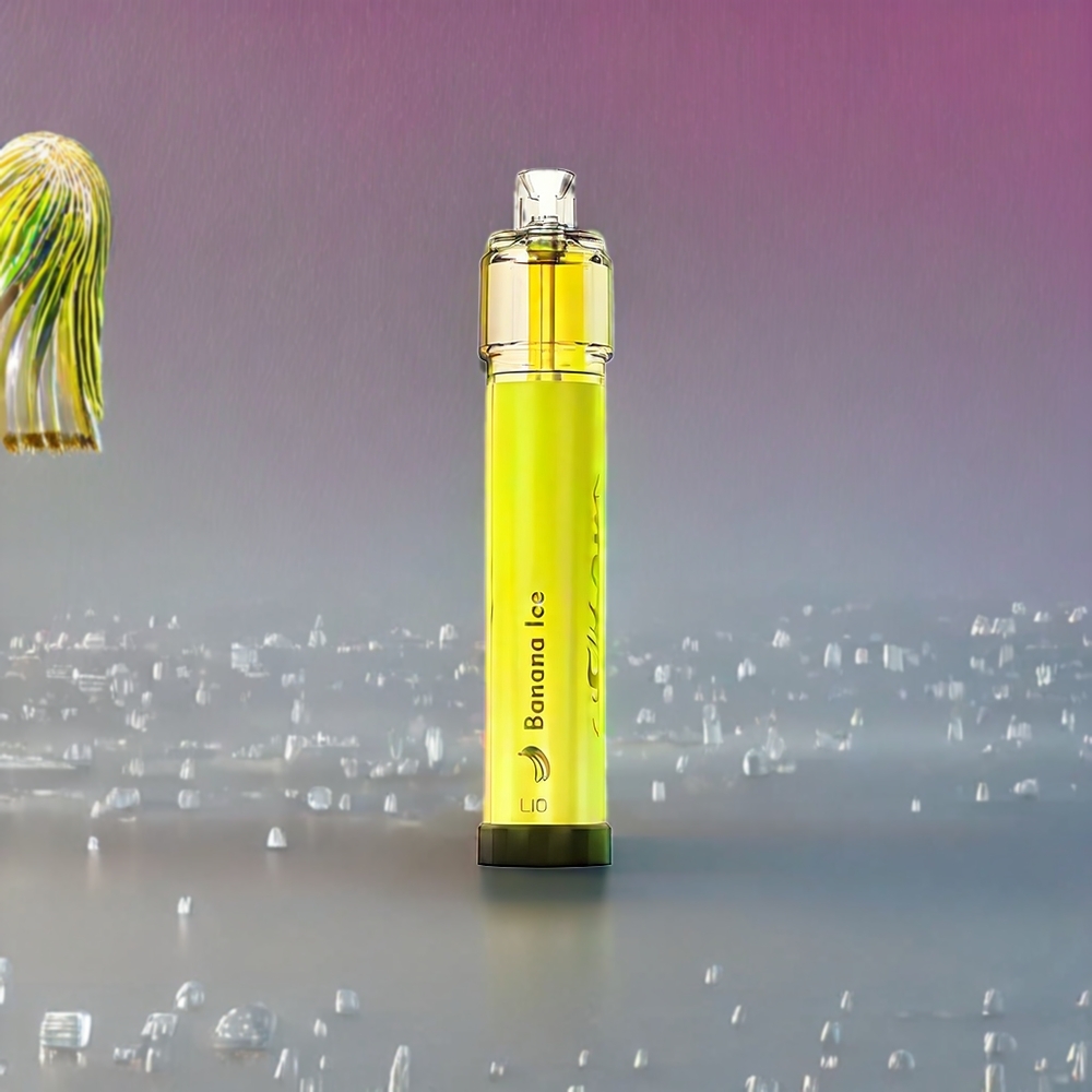 LIO Bee Lit 2500 Puffs France grossiste Vape jetable Banane Glacﾨﾦe - 1300mAh, 6.0ml, Acier Inoxydable