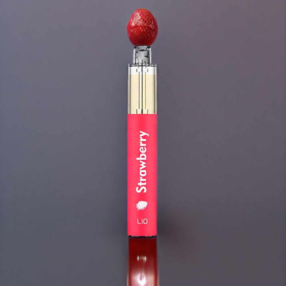 LIO BEE16 France Grossiste - Vape Jetable en Acier Inoxydable avec 3,5ml de E-liquide LIO BEE18 5,0ml de E-liquide et Fraise