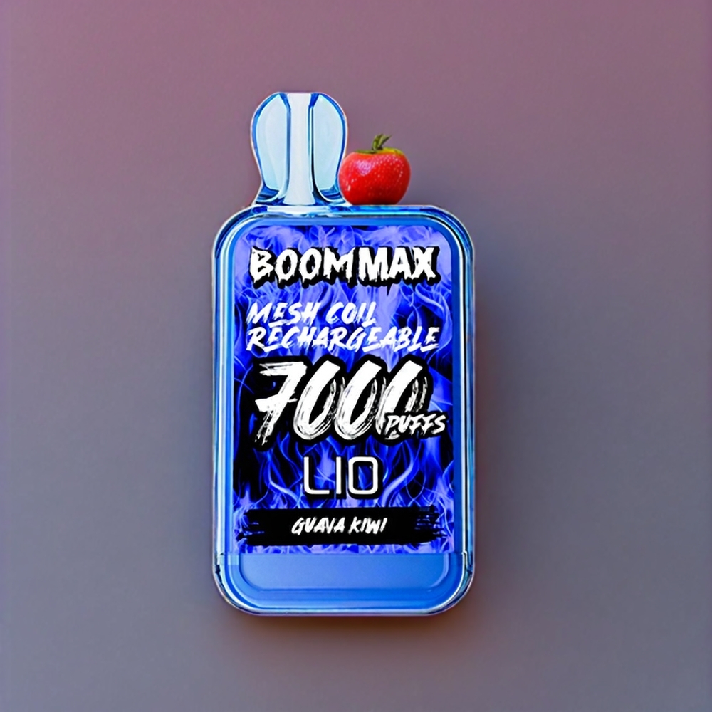 LIO BOOM MAX 7000 Puffs France grossiste - Dispositif de Vape Jetable avec 15ml de E-liquide (Goyave Kiwi) et Batterie 650mAh