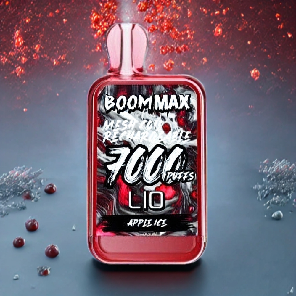 LIO BOOM MAX 7000 Puffs France grossiste Vape jetable Pomme Glacﾨﾦe - 15ml, 650mAh, Type-C