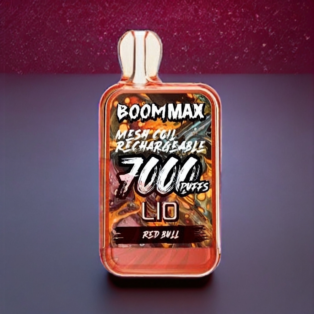 LIO BOOM MAX 7000 Puffs Red Bull (Taureau Rouge) Vape jetable France Grossiste - 15ml, 650mAh, Type-C