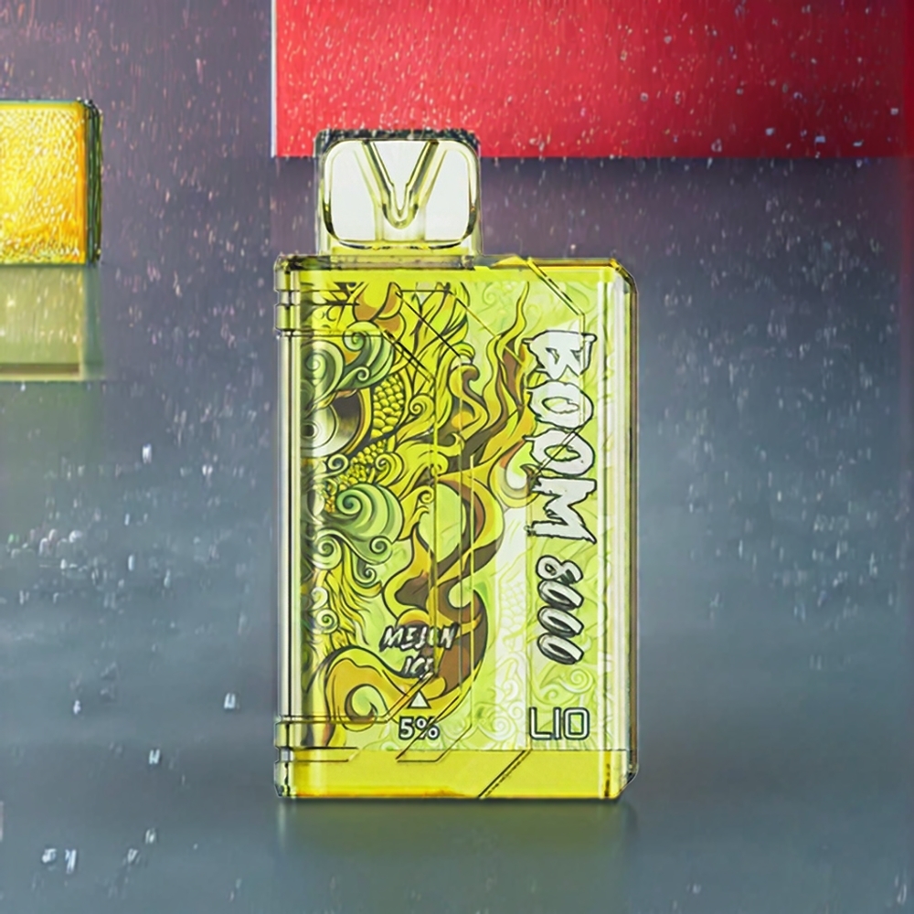 LIO BOOM PRO 8000 Puffs France grossiste ﾨC Dispositif de Vape Jetable avec 15ml de E-liquide et Recharge Type-C, Saveur Melon Glacﾨﾦ