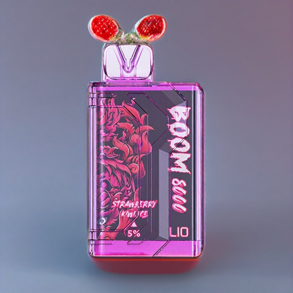 LIO BOOM PRO 8000 Puffs France grossiste Vape jetable - Fraise Kiwi Glacﾨﾦ (15ml, 5%, Charge Type-C)