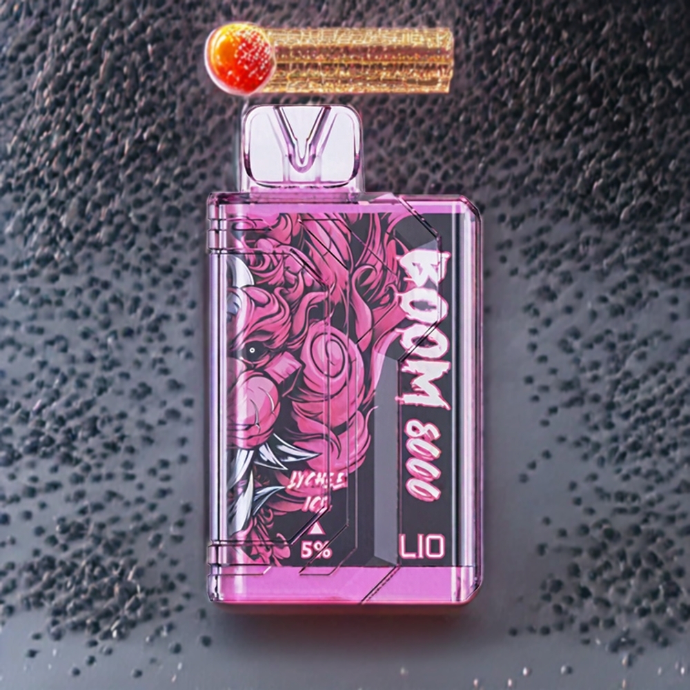 LIO BOOM PRO 8000 Puffs France grossiste Vape jetable Glace Litchi 15ml 5% Mesh Coil Type-C