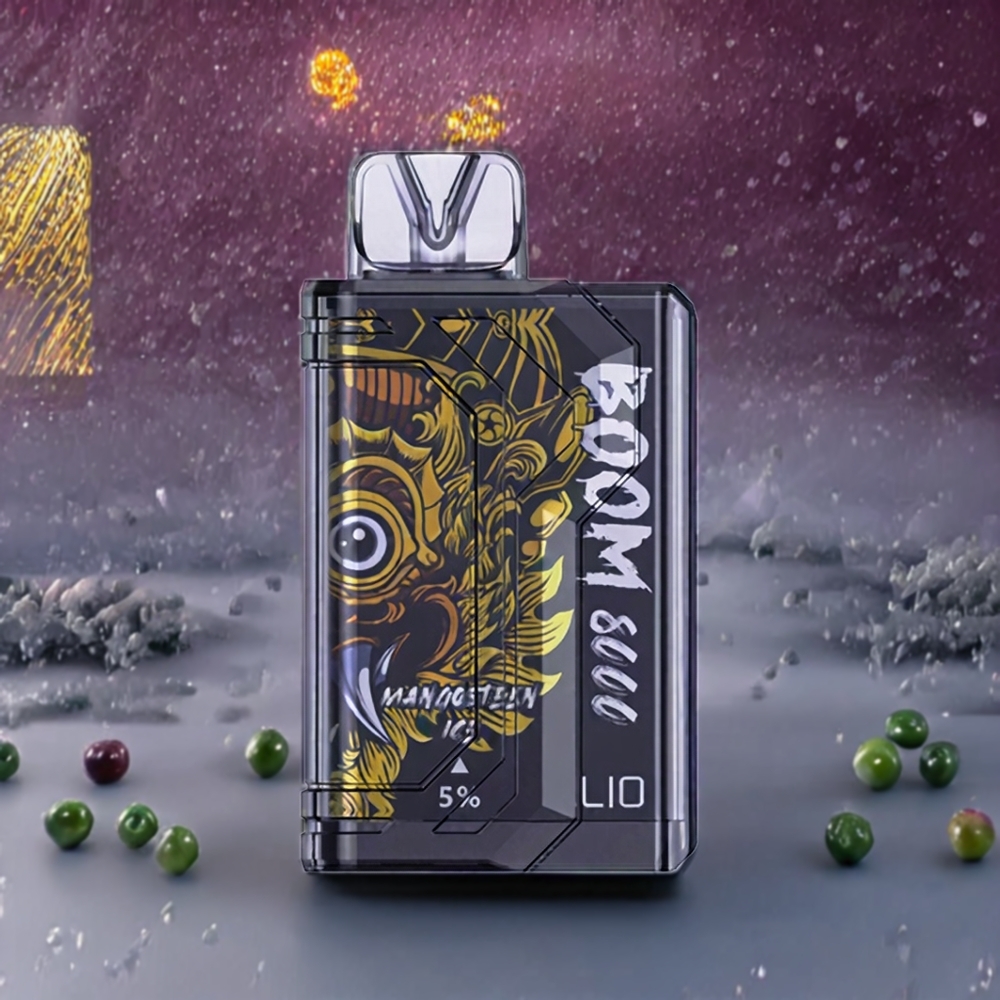 LIO BOOM PRO 8000 Puffs Vape jetable Mangoustine Glacﾨﾦe - 15ml, 5% Nicotine, France grossiste