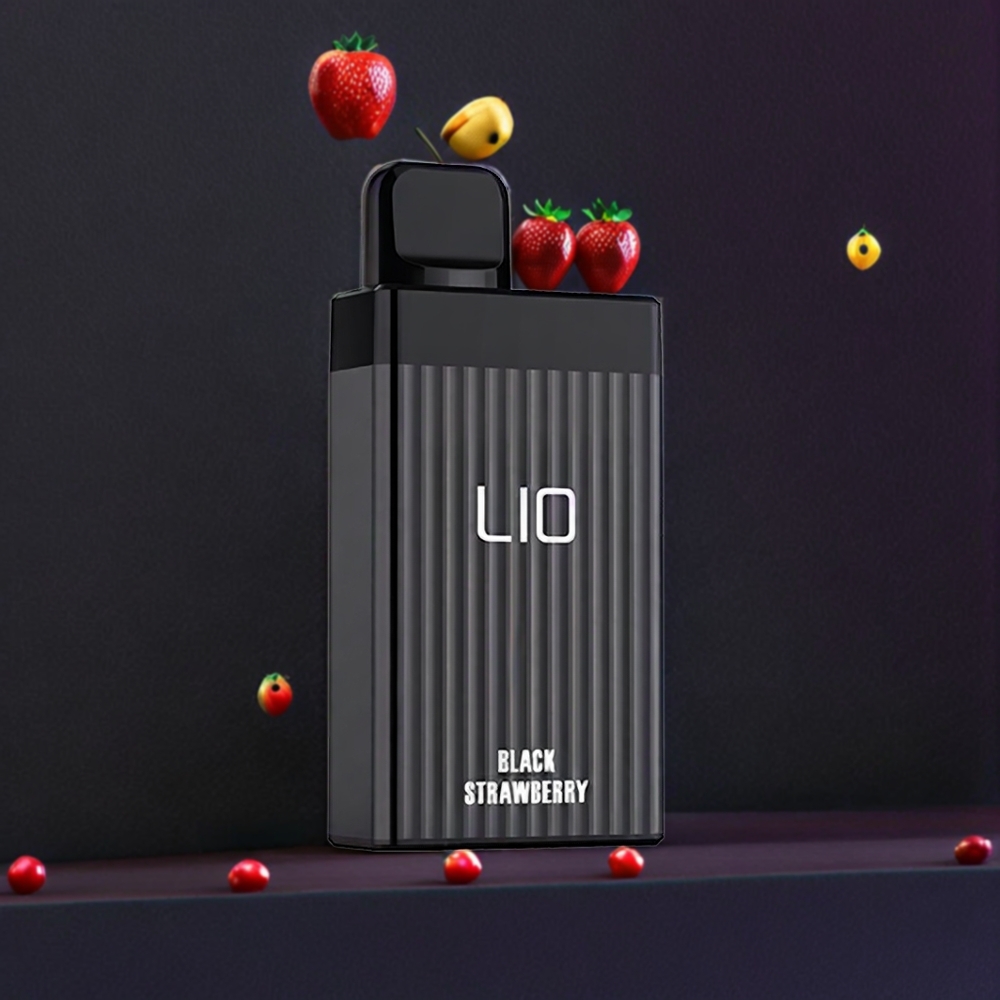 LIO BOXX 4000 Puffs France grossiste Vape jetable Noir Fraise - 10ml, 650mAh, Type-C