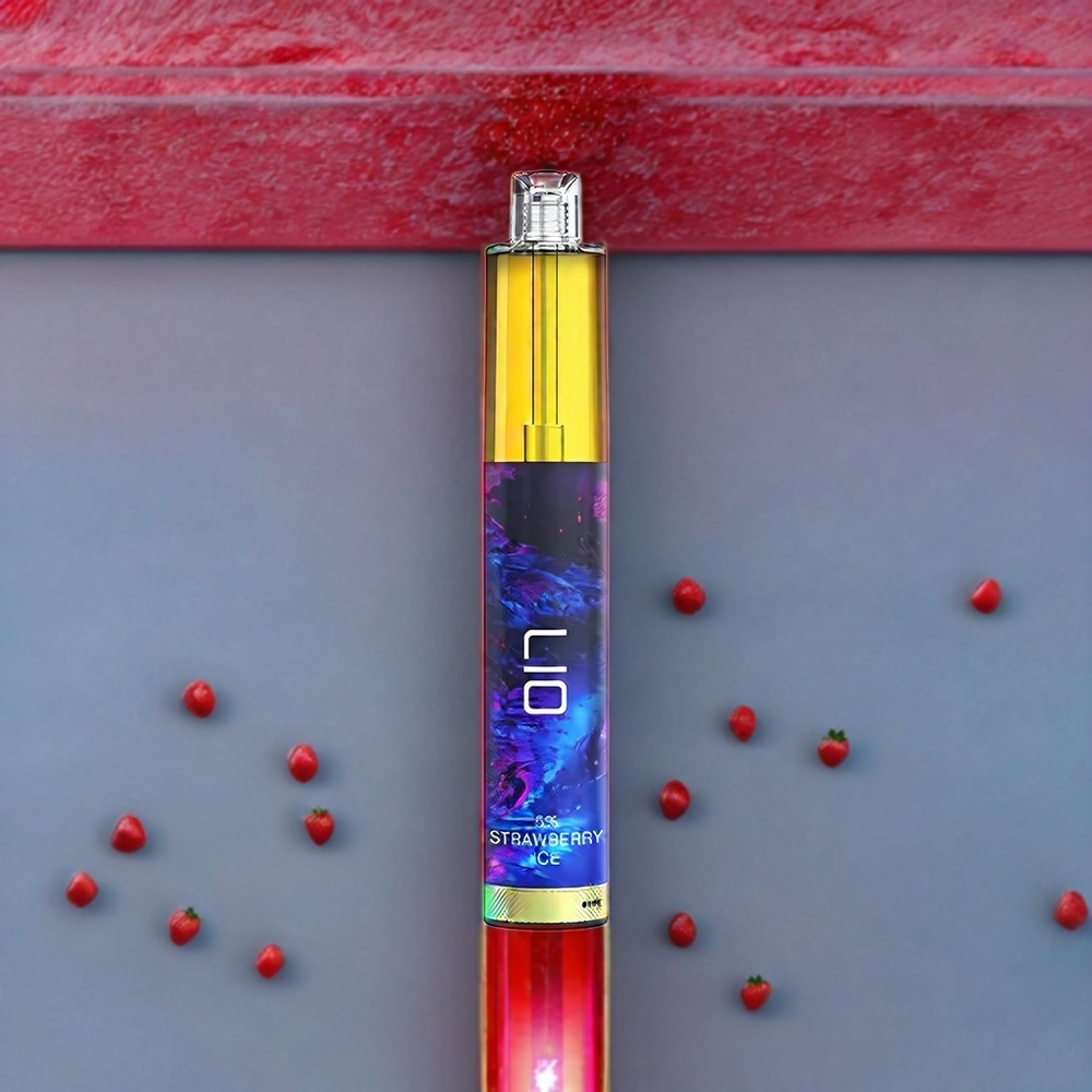 LIO Max Mesh 3000 Puffs France grossiste - Vape Jetable en Acier Inoxydable avec 10 mL de E-liquide - Fraise Glacﾨﾦe