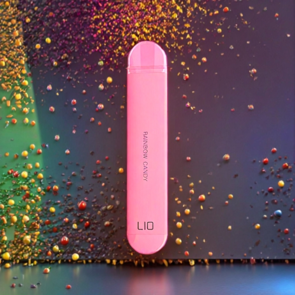 LIO NANO X 600 Puffs France Grossiste Vape Jetable en Alliage d'Aluminium ﾨC Bonbon Arc-en-Ciel