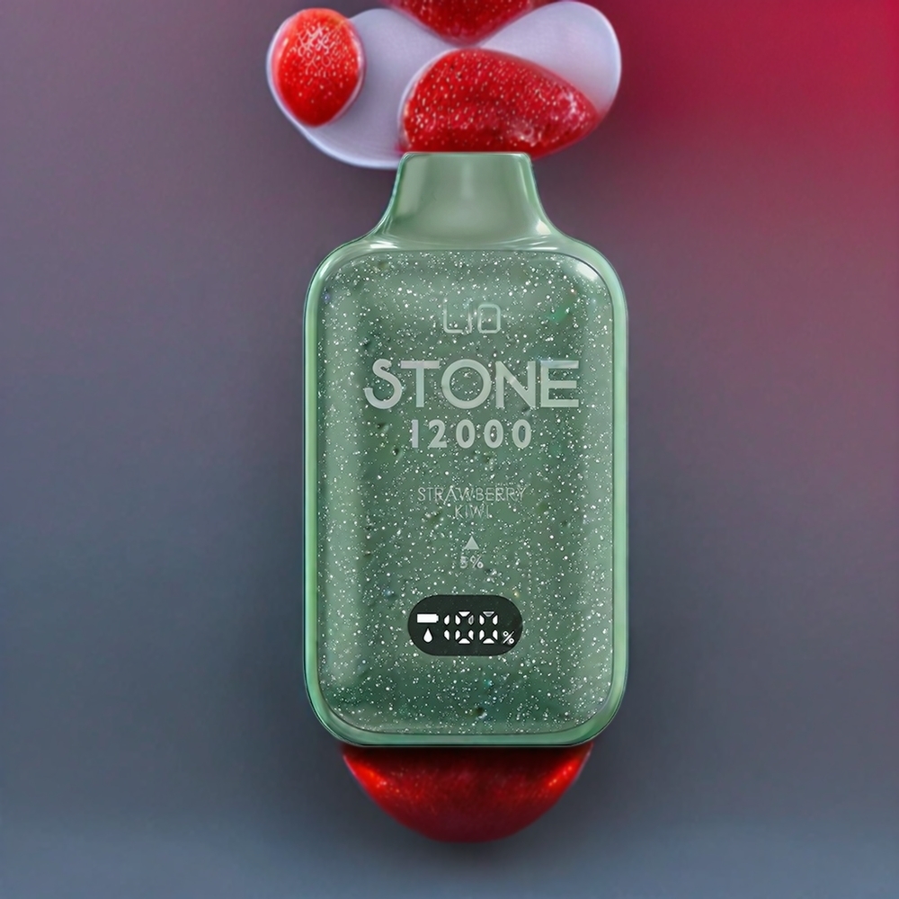 LIO Stone 12000 Puffs France Grossiste ﾨC Cigarette ﾨﾦlectronique Jetable (550mAh, Type-C, 18ML) Fraise Kiwi