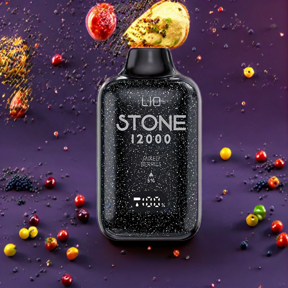 LIO Stone 12000 Puffs France Grossiste - Vape Jetable 18ML Baies Mixtes 550mAh Type-C