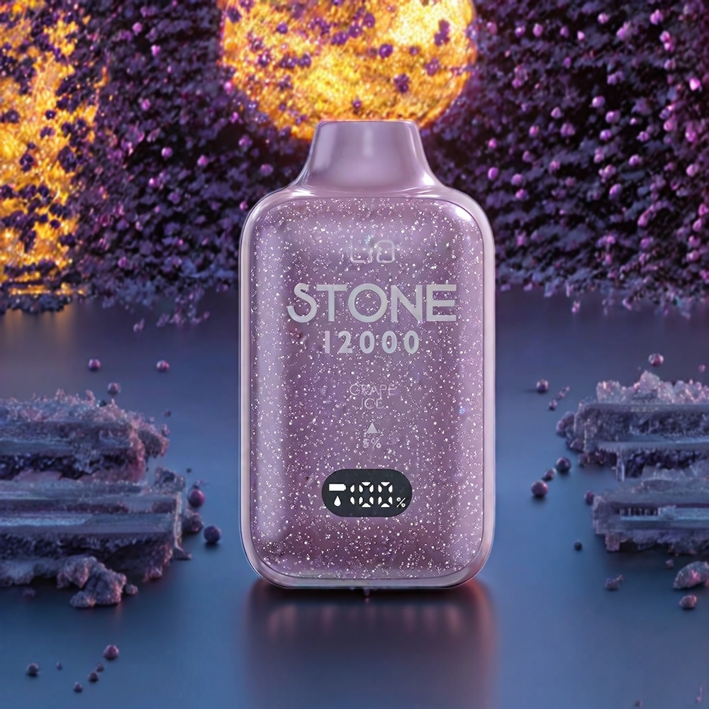 LIO Stone 12000 Puffs France Grossiste Vape jetable Glace Raisin 18ML 550mAh Type-C