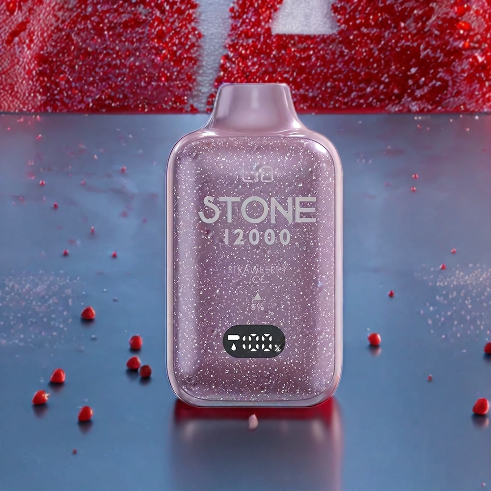 LIO Stone 12000 Puffs France grossiste Vape jetable Fraise Glace ﾨC 18ML, 550mAh, Type-C