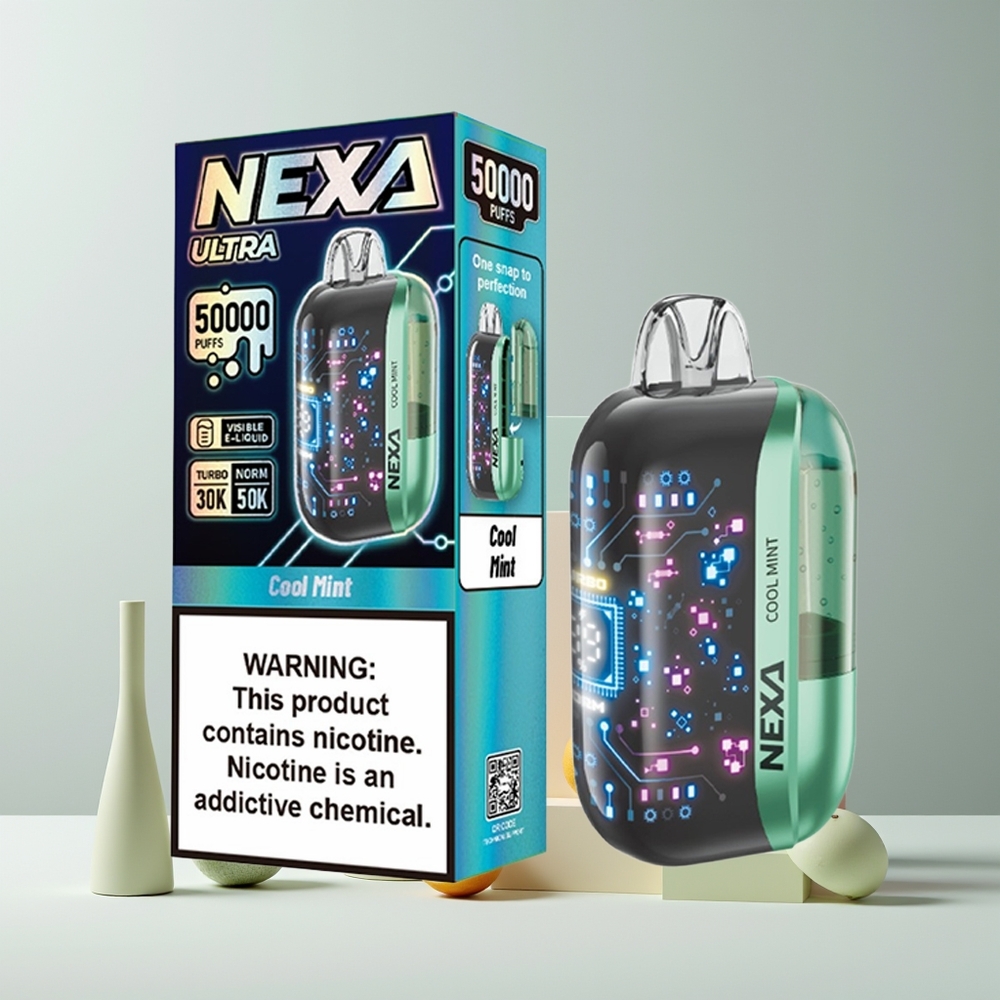 NEXA Ultra 50K Disposable Vape France Grossiste - 20ml, 800mAh, 50000 Puffs, Menthe Fraîche