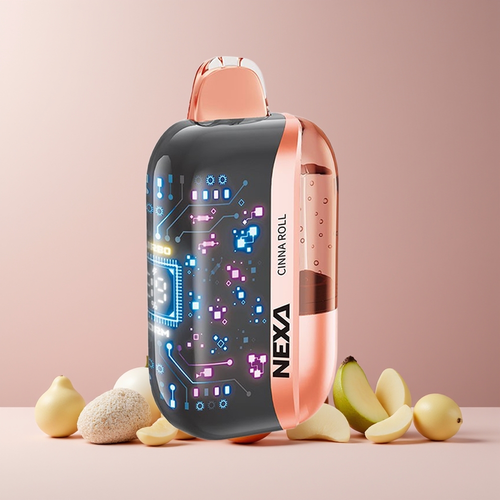 NEXA Ultra 50K Disposable Vape France Grossiste - 20ml, 800mAh, 5% Nicotine, Écran Courbe 3D, Type-C, Rouleaux de Cannelle