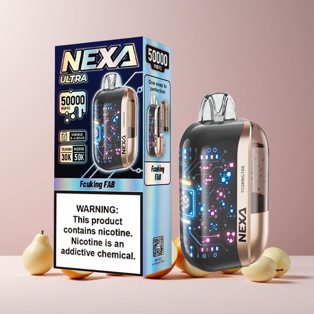 NEXA Ultra 50K Disposable Vape France grossiste - 20ml, 800mAh, 50000 Puffs, 5% Nicotine, Écran Courbe 3D