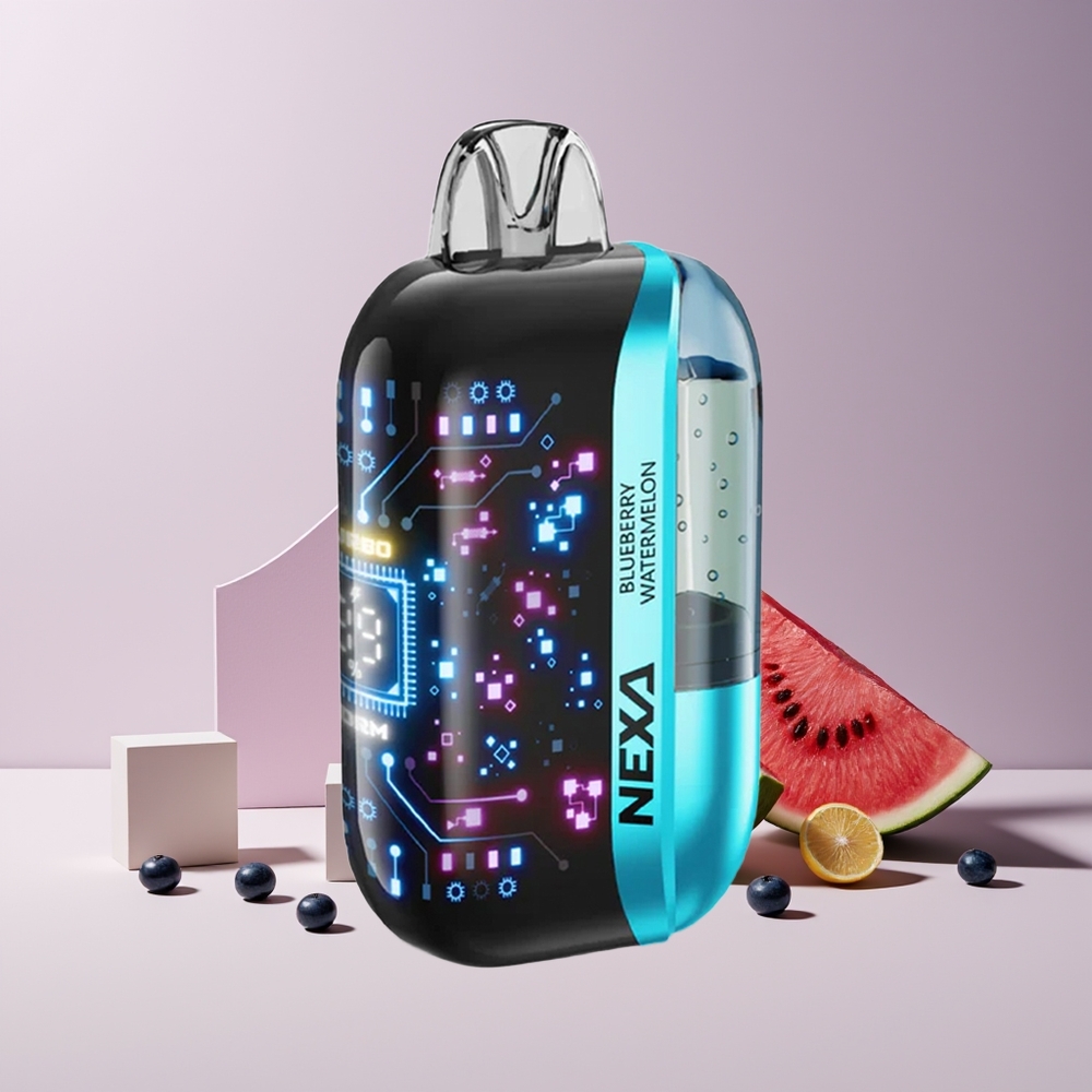 NEXA Ultra 50K France grossiste Disposable Vape - 20ml, 800mAh, 5% Nicotine, 0.9ohm Dual Mesh, Myrtille Pastèque (Blueberry Watermelon)