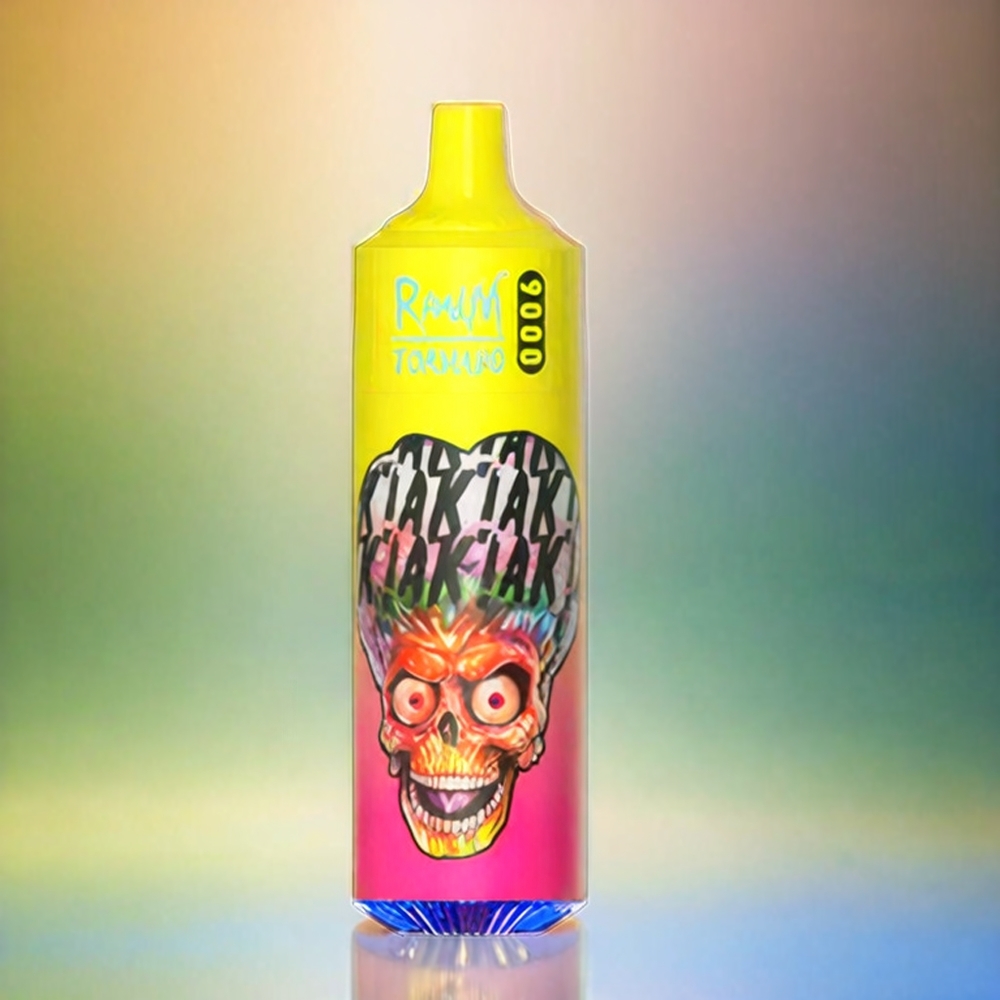 Randm Tornado 9000 Puffs - France Grosiste - 850 MAH RECHARGable - ECRAN RVB - 54 SAVEURS - MANGUE Pêche Ananas