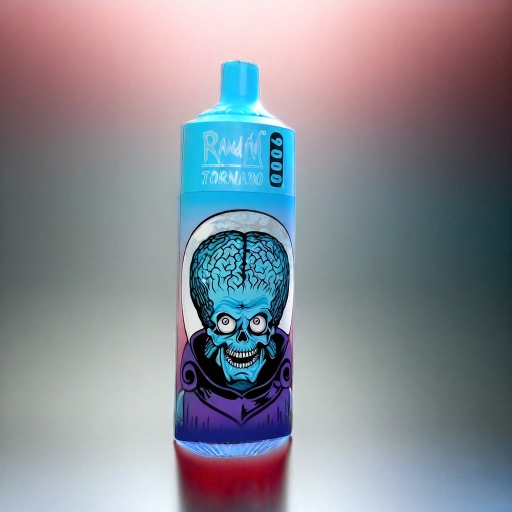 Randm Tornado 9000 Puffs France Grosiste - 850 mAh rechargeable, 18 ml, bobine en mesh, Bleuet Cerise Cranberry