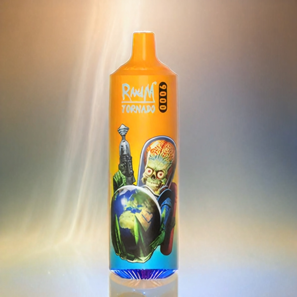 Randm Tornado 9000 Puffs France Grosiste Avec 18 ml et bobine de maillage - Soda orange