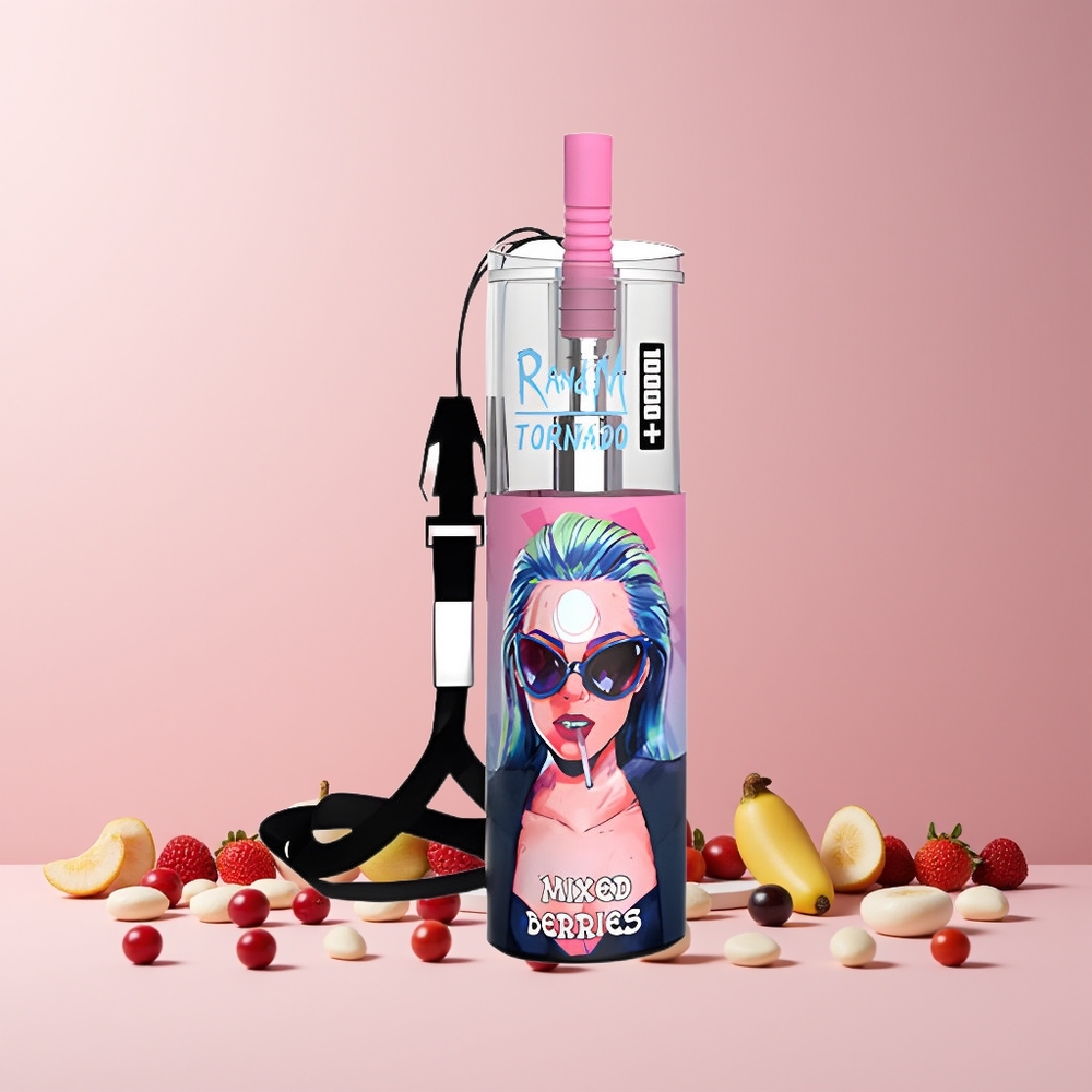 Fumot Original RandM Tornado 10000 Plus Disposable Vape Baies Mixtes France grossiste 20 ml 850 mAh Mesh Coil Type-C RGB