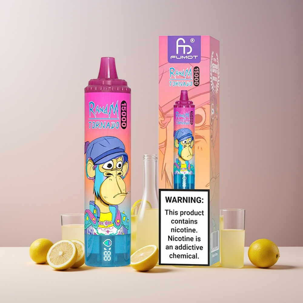 RandM Fumot Tornado 15000 Puffs France Grossiste - 25ml 850mAh 0.9 Ohm Mesh - Limonade
