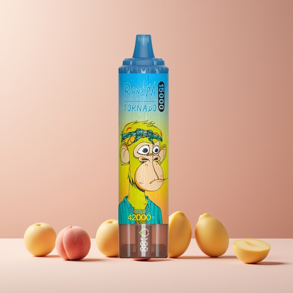 RandM Fumot Tornado 15000 Puffs France Grossiste - 25ml, 850mAh, 0.9 Ohm Mesh, Pêche Mangue