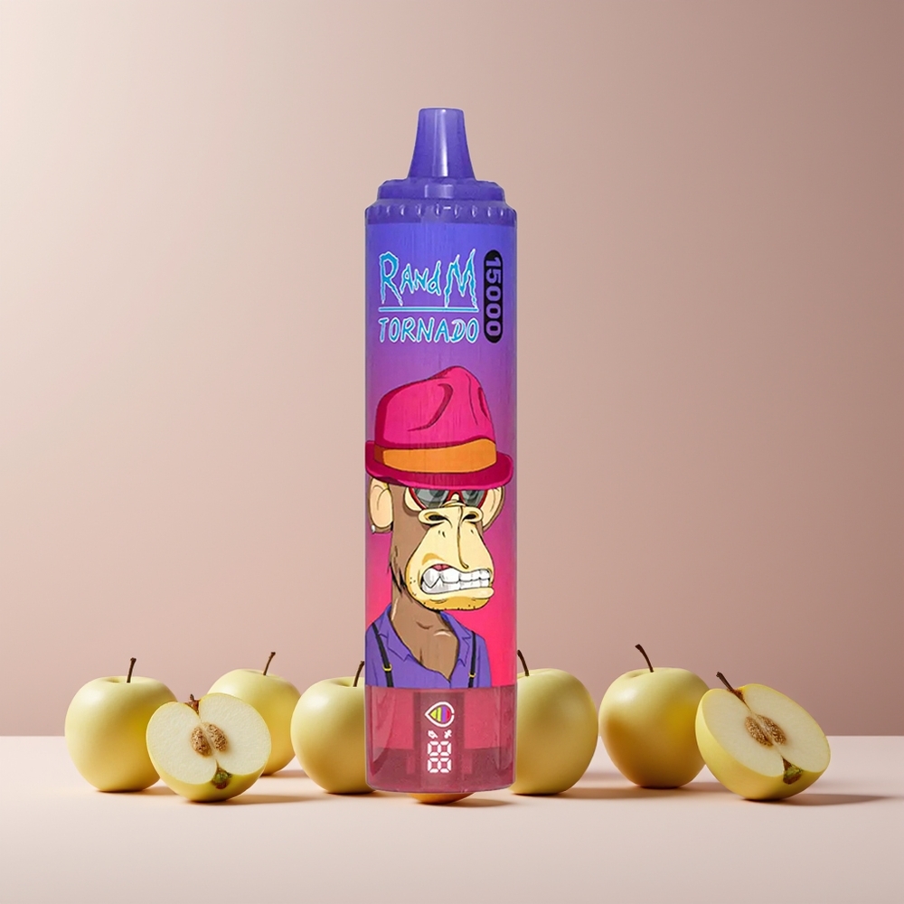 RandM Fumot Tornado 15000 Puffs France Grossiste - 25ml, 850mAh, Mesh Coil 0.9 Ohm, Pomme Acidulée
