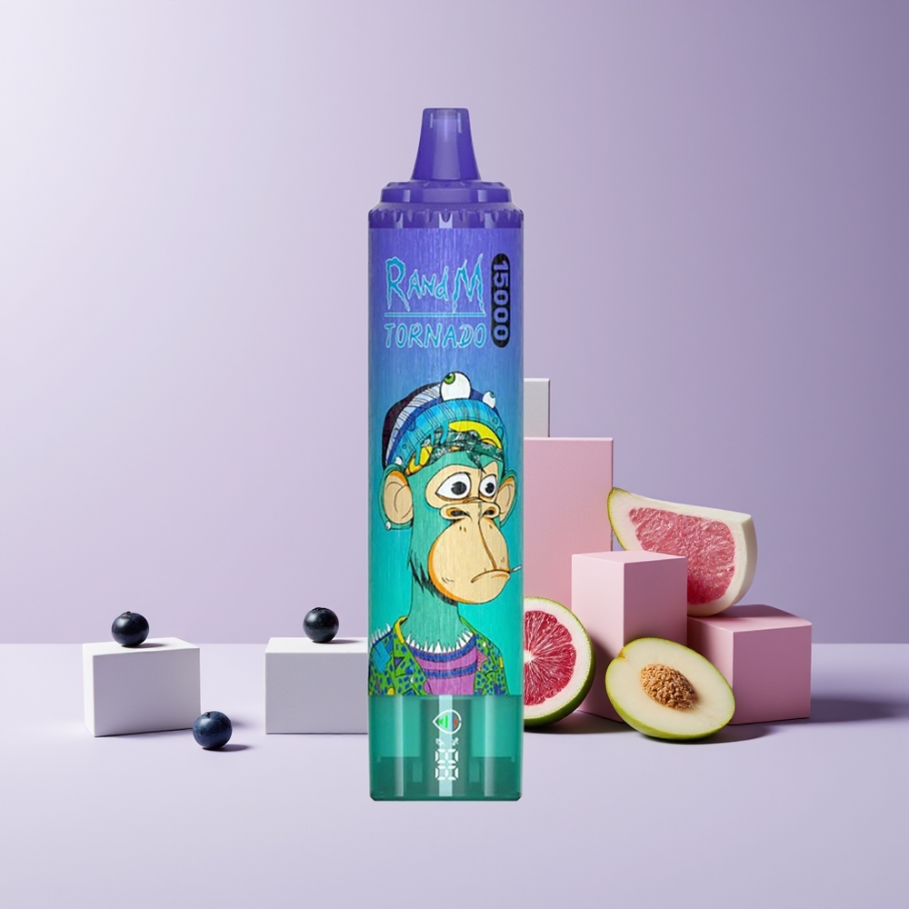 RandM Fumot Tornado 15000 Puffs France Grossiste - 25ml 850mAh Type-C Bleuet Glacé