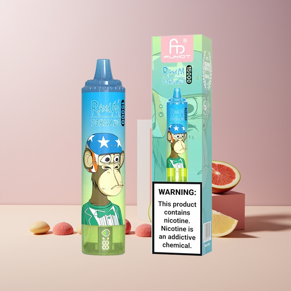 RandM Fumot Tornado 15000 Puffs France Grossiste - 25ml 850mAh USB Type-C Ourson Gélifié