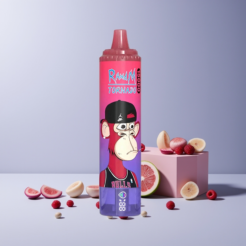RandM Fumot Tornado 15000 Puffs France Grossiste - 25ml, 850mAh, Écran LCD, Technologie Mesh 0.9 Ohm, Bleu Framboise Aigre