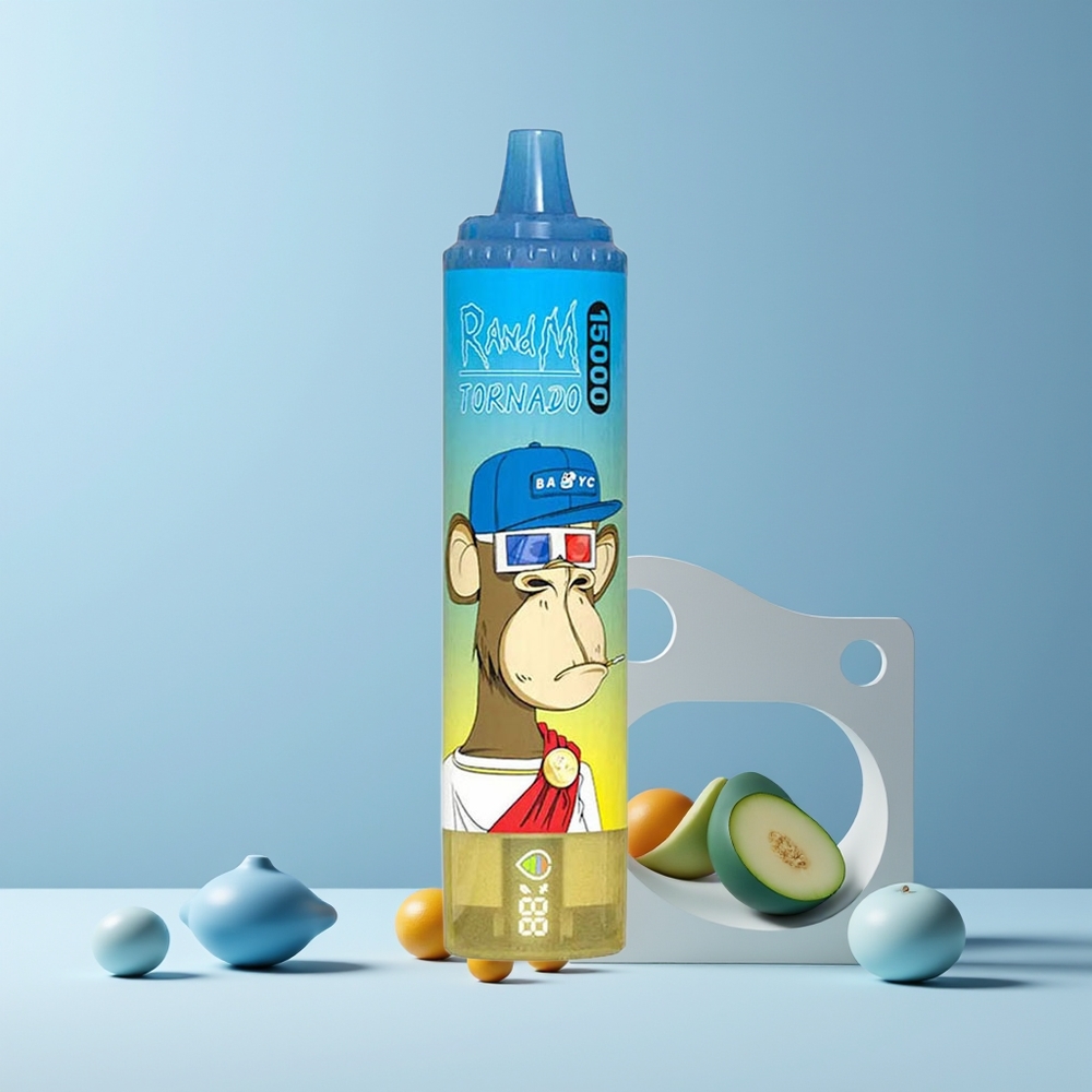 RandM Fumot Tornado 15000 Puffs France Grossiste - 25ml, 850mAh, Écran LCD, Type-C, M. Bleu