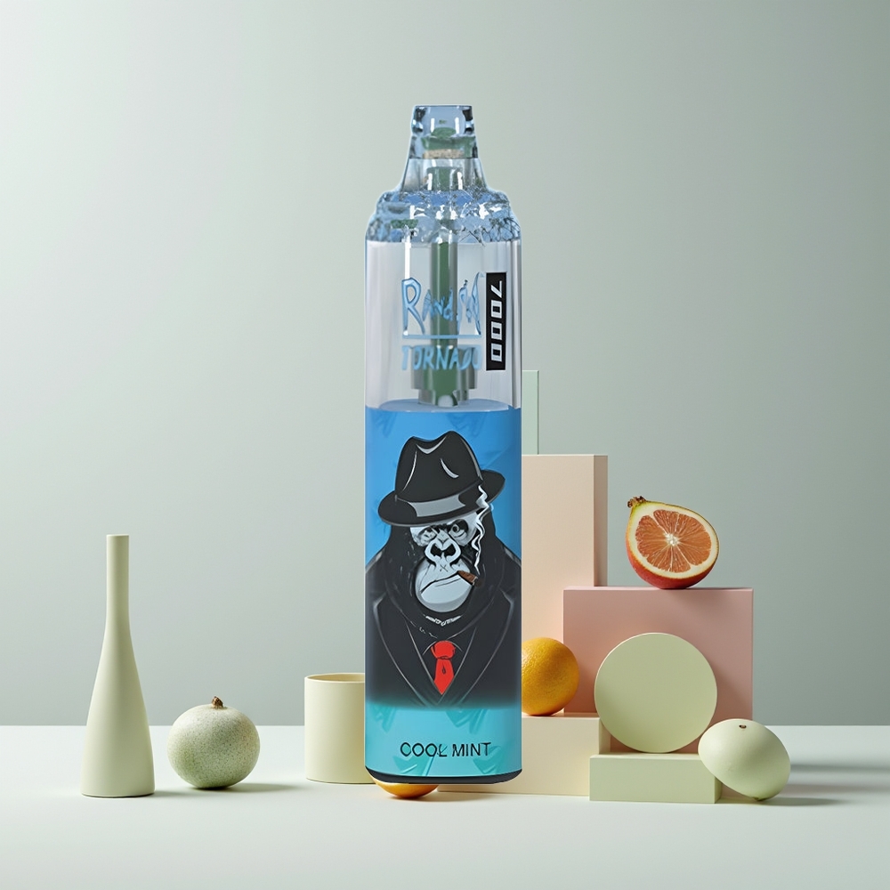 RandM Fumot Tornado 7000 Puffs France Grossiste – 14 ML E-liquide, Batterie 850 MAH, Bobine Mesh, Menthe Fraîche