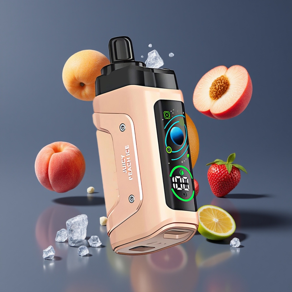 Razz Bar 45000 Puffs France Grossiste - Dispositif Jetable avec Airflow Réglable, Bobine Mesh 1.0 Ohm, Pêche Juteuse Glacée 20 mg/ml