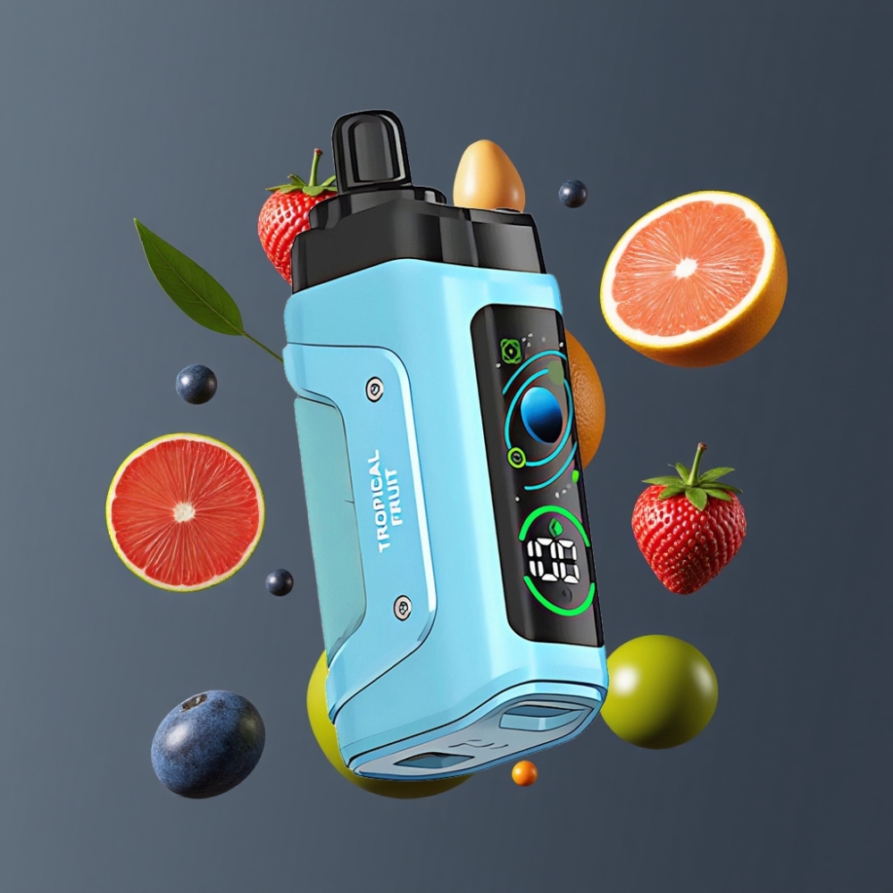 Razz Bar 45000 Puffs France Grossiste - Dispositif Vape Jetable avec Bobine Mesh 1.0 Ohm, Airflow Réglable et Saveur Fruit Tropical