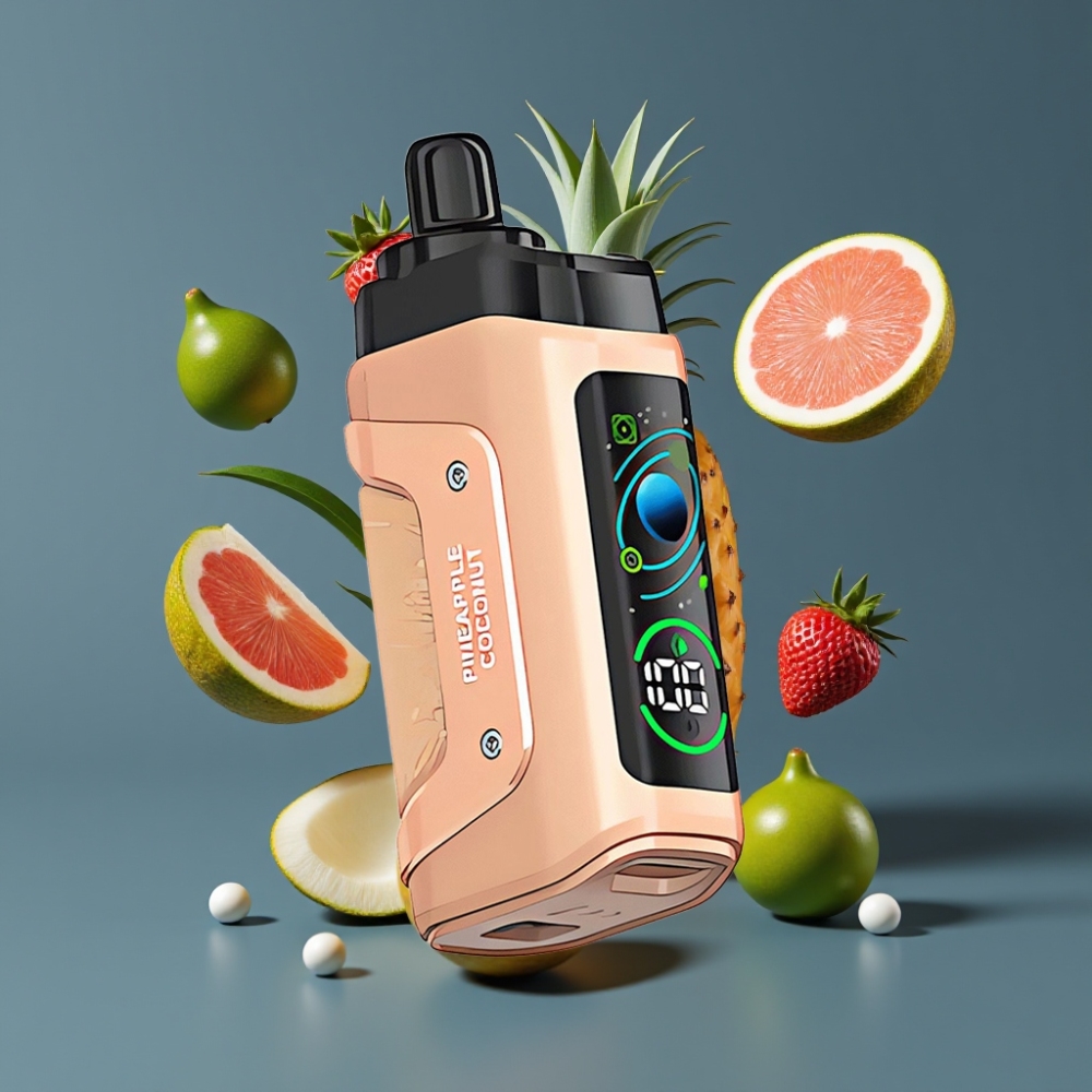 Razz Bar 45000 Puffs France Grossiste - Vape Jetable Ananas Noix de Coco avec Bobine Mesh 1.0 Ohm et Airflow Réglable