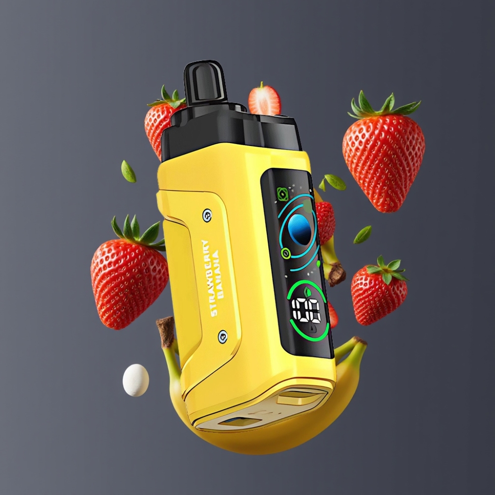 Razz Bar 45000 Puffs France Grossiste Vape Jetable Fraise Banane avec Bobine Mesh 1.0 Ohm et Airflow Réglable