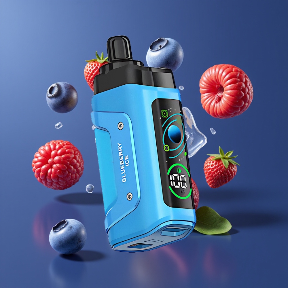 Razz Bar 45000 Puffs France Grossiste - Vape Jetable avec 20 mg/ml de Nicotine, Bobine Mesh 1.0 Ohm et Glace Myrtille (Blueberry Ice)