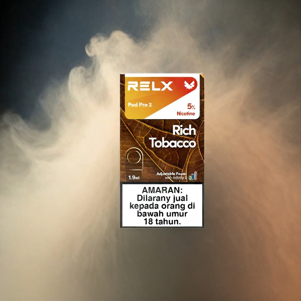 Relx Pod Pro 2 France Grosiste - 5% de nicotine, 600 bouffées, mode boost 8W, Rich Tabac