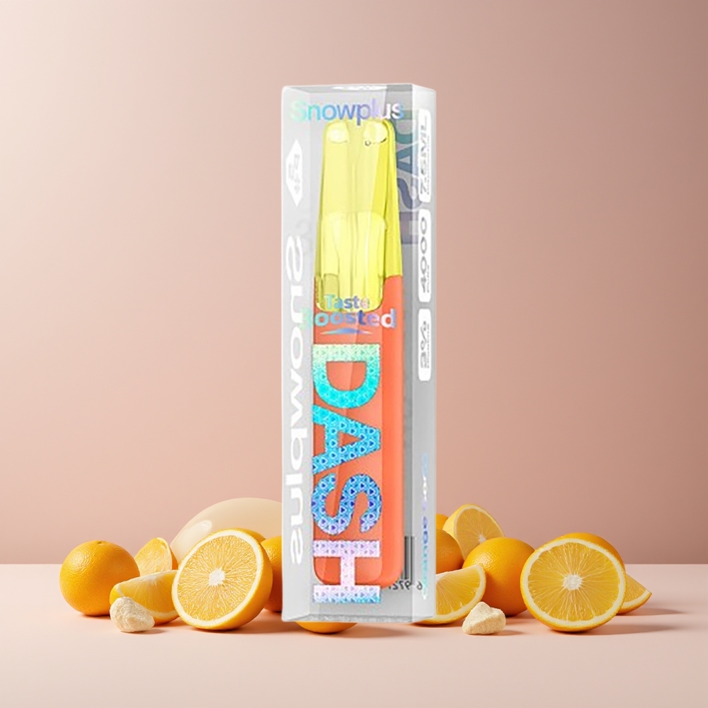 Snowplus Dash 4000 Puffs Disposable Device France grossiste – Céramique, 530 mAh, 7.5 ml, Soda à l'Orange