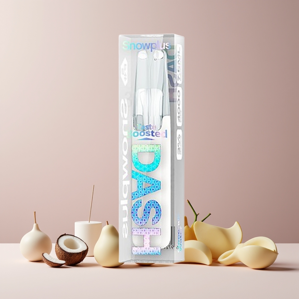 Snowplus Dash 4000 Puffs France Grossiste – Dispositif Jetable avec Atomiseur Céramique, 7,5 ml de E-liquide et Eau de Coco