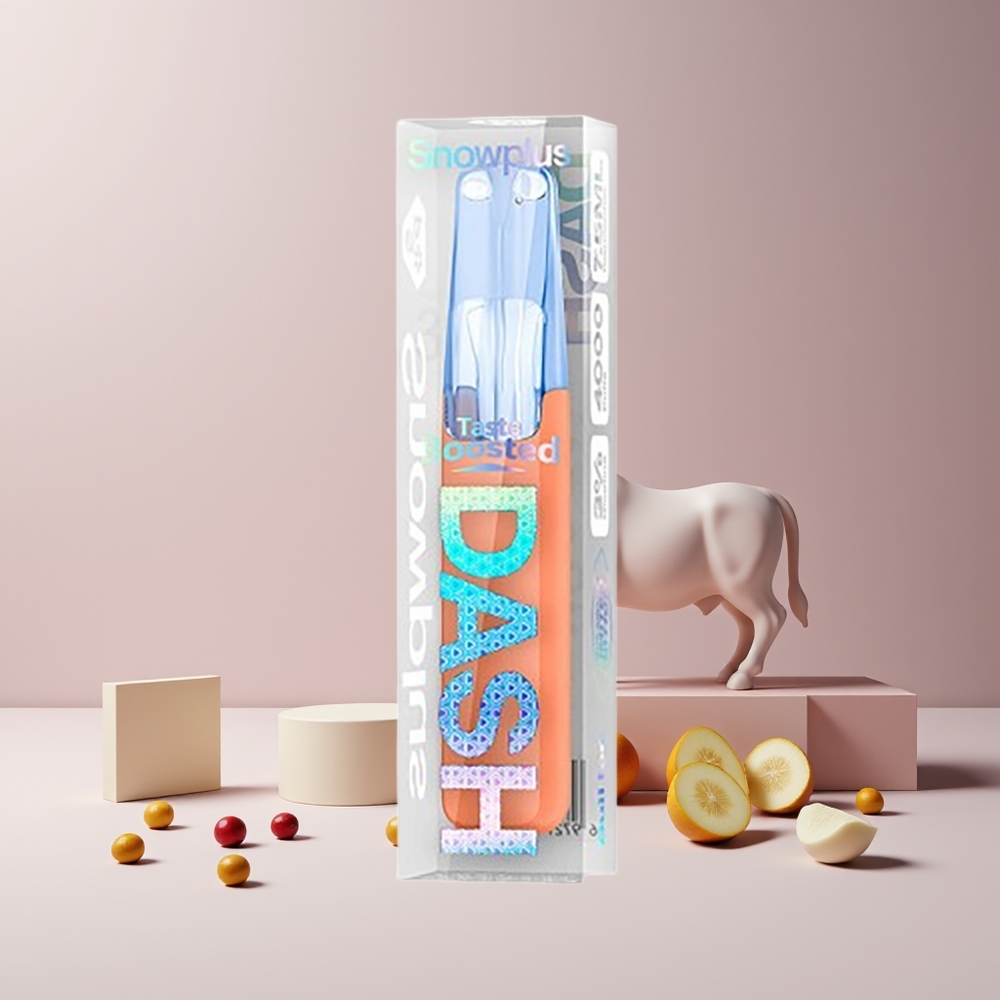 Snowplus Dash 4000 Puffs France Grossiste - Dispositif Jetable avec Atomiseur Céramique, Batterie 530 mAh, E-liquide 7.5 ml (Glace Taureau)