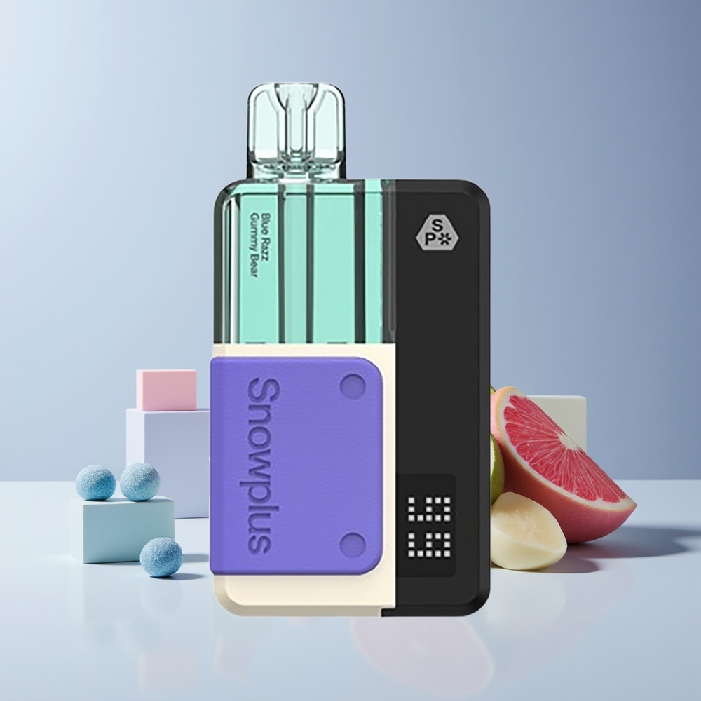 Snowplus Swift 5000 Puffs Kit Prérempli - Dual Mesh, 1000 mAh, 2+10 ml, France Grossiste - Bonbon Ourson Bleu Framboise