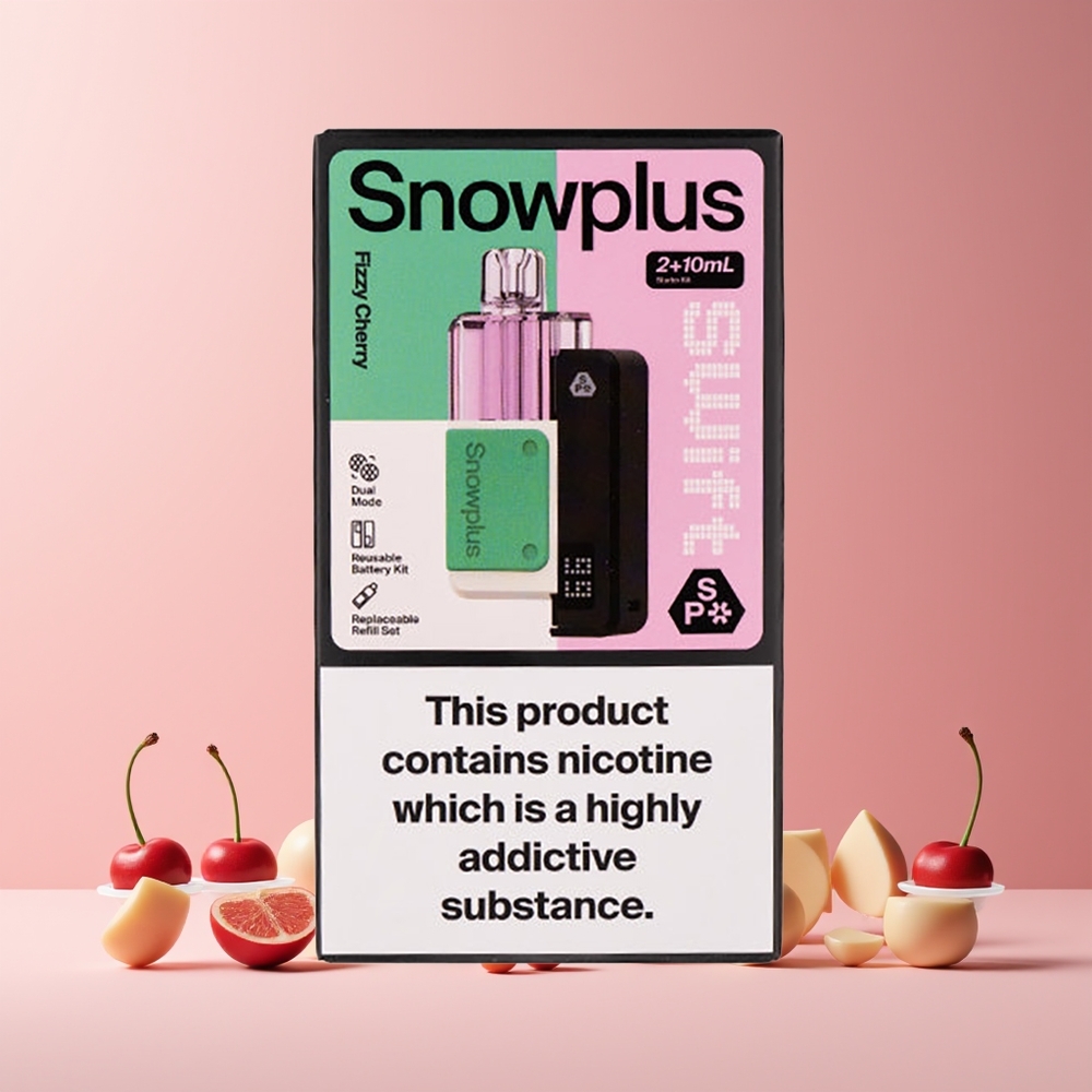 Snowplus Swift 5000 Puffs Kit Prérempli France Grossiste - Cerise Pétillante, Double Mesh, 1000 mAh, 2+10 ml