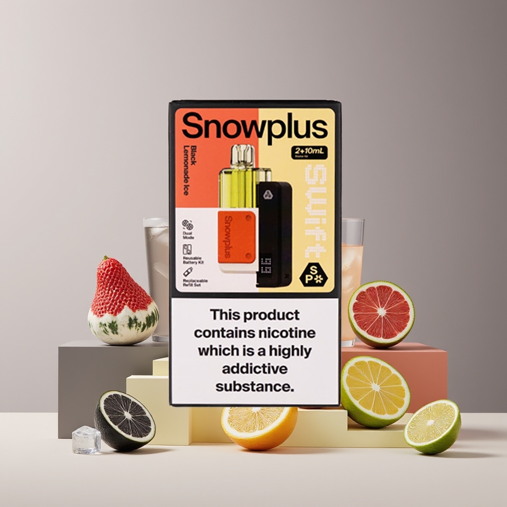 Snowplus Swift 5000 Puffs Kit Prérempli France Grossiste - Double Mesh, 1000 mAh, 2+10 ml, Citronade Noire Glacée
